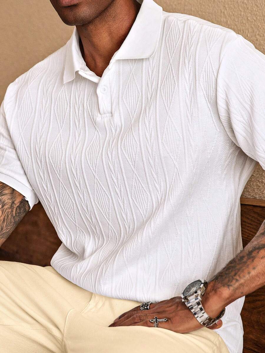 Men's Relaxed Button-Up Summer Polo