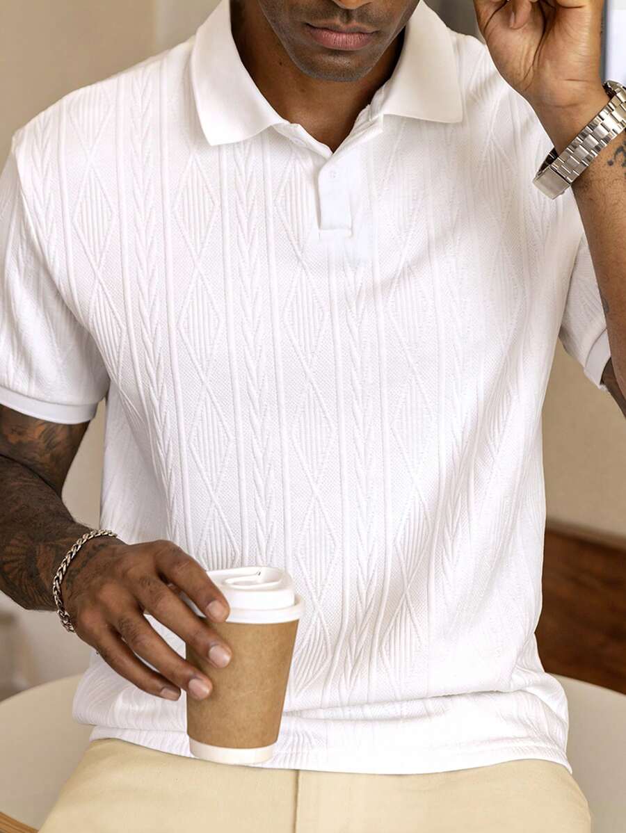 Men's Relaxed Button-Up Summer Polo
