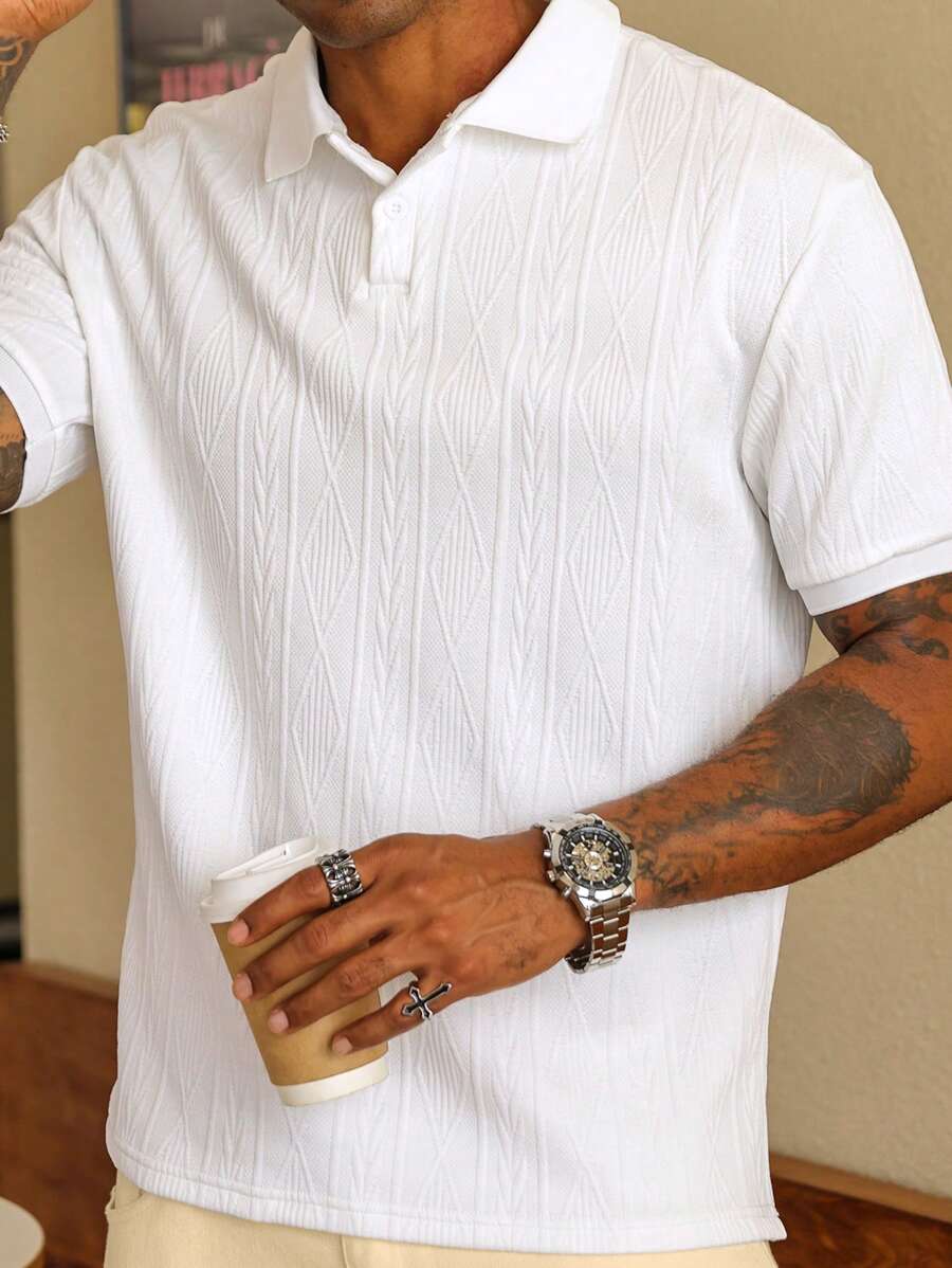 Men's Relaxed Button-Up Summer Polo