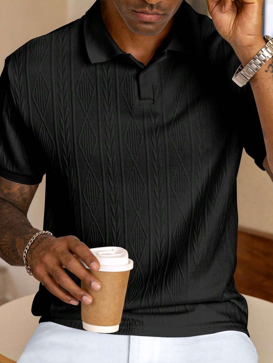 Men's Relaxed Button-Up Summer Polo
