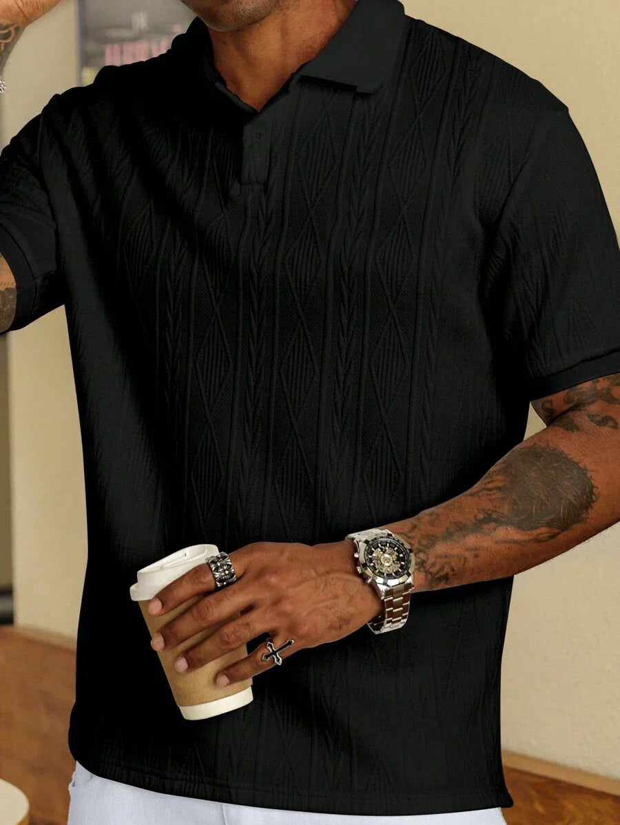 Men's Relaxed Button-Up Summer Polo