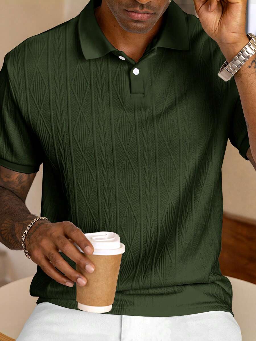 Men's Relaxed Button-Up Summer Polo