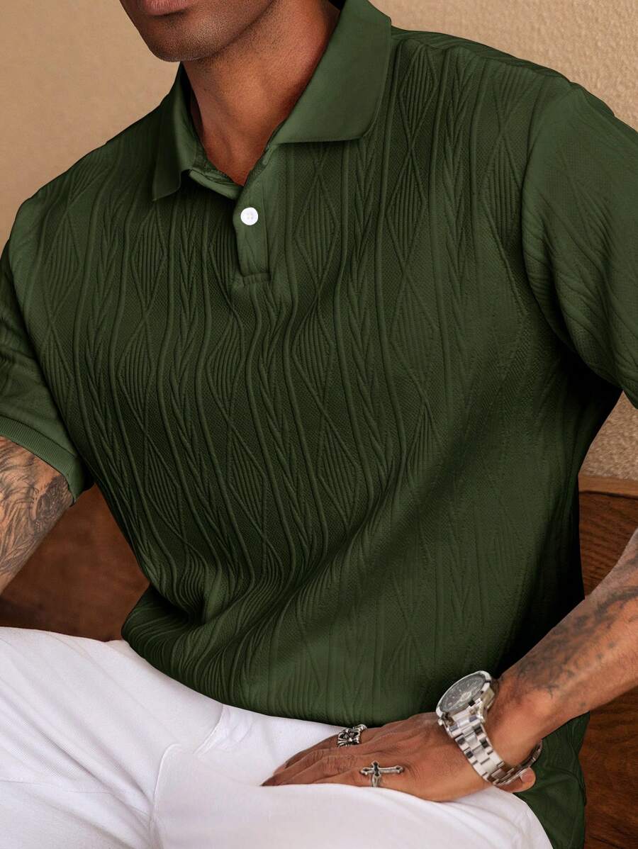 Men's Relaxed Button-Up Summer Polo