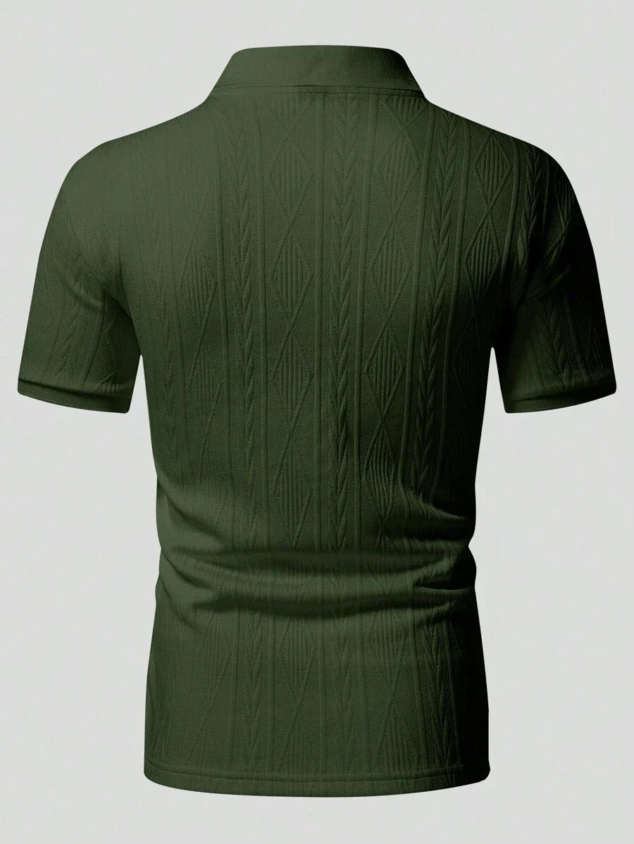 Men's Relaxed Button-Up Summer Polo
