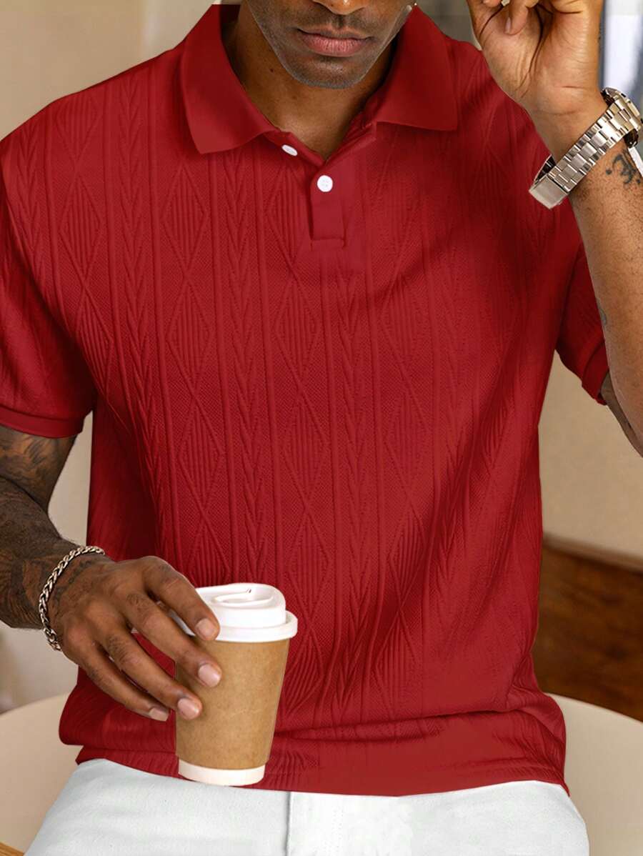 Men's Relaxed Button-Up Summer Polo