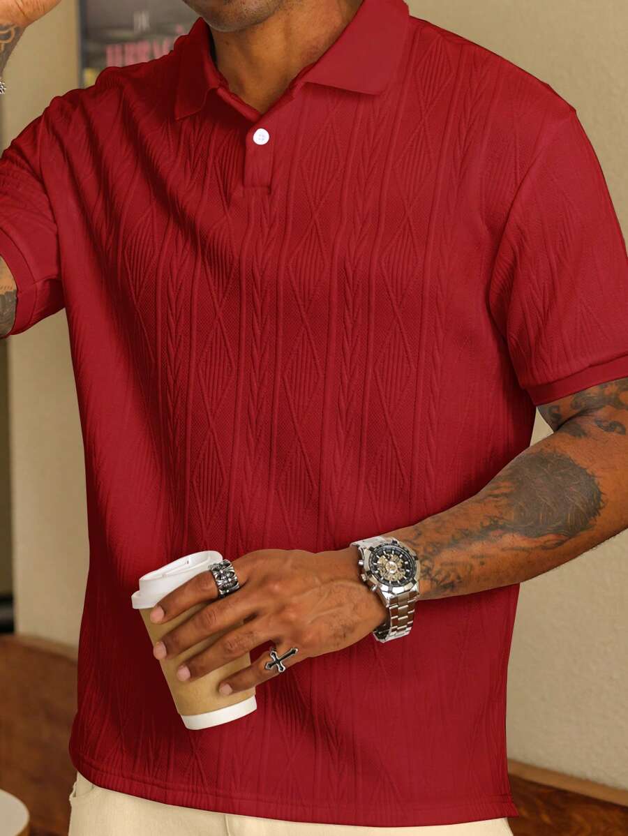Men's Relaxed Button-Up Summer Polo