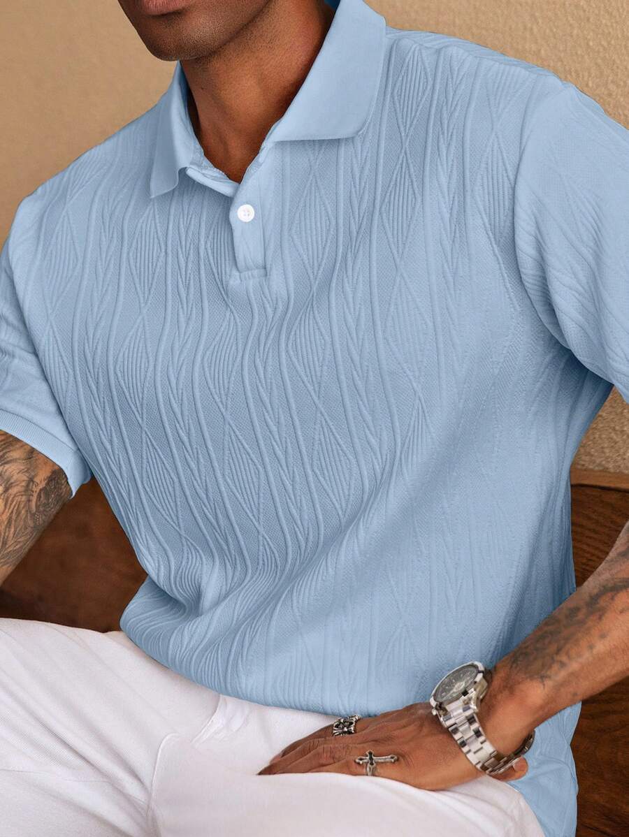 Men's Relaxed Button-Up Summer Polo