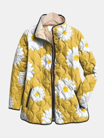 Goldenray™ | Charming Daisy Pattern Jacket
