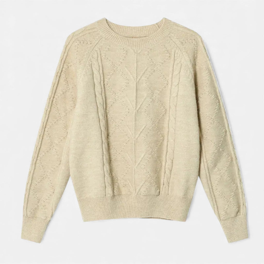 Women's Relaxed Cable-Knit Winter Sweater
