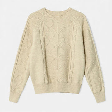 Women's Relaxed Cable-Knit Winter Sweater