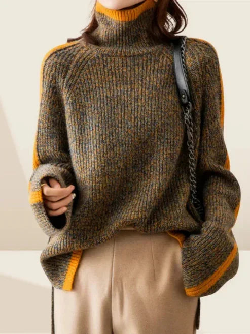 FERN | COZY STRIPE TURTLENECK SWEATER