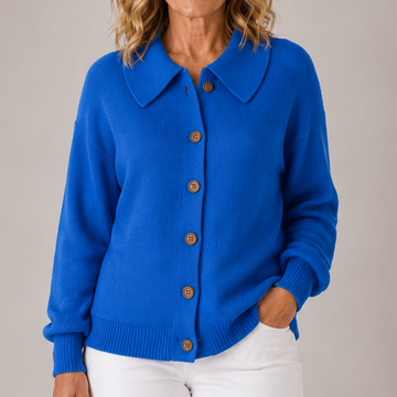 Amara | Classic Collared Knit Cardigan