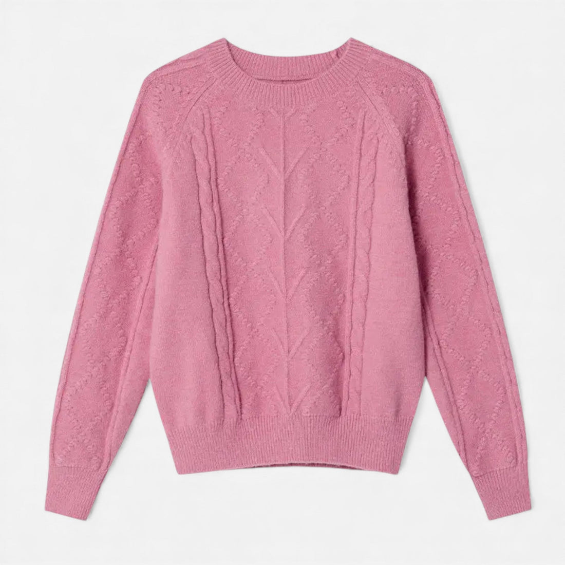 Women's Relaxed Cable-Knit Winter Sweater