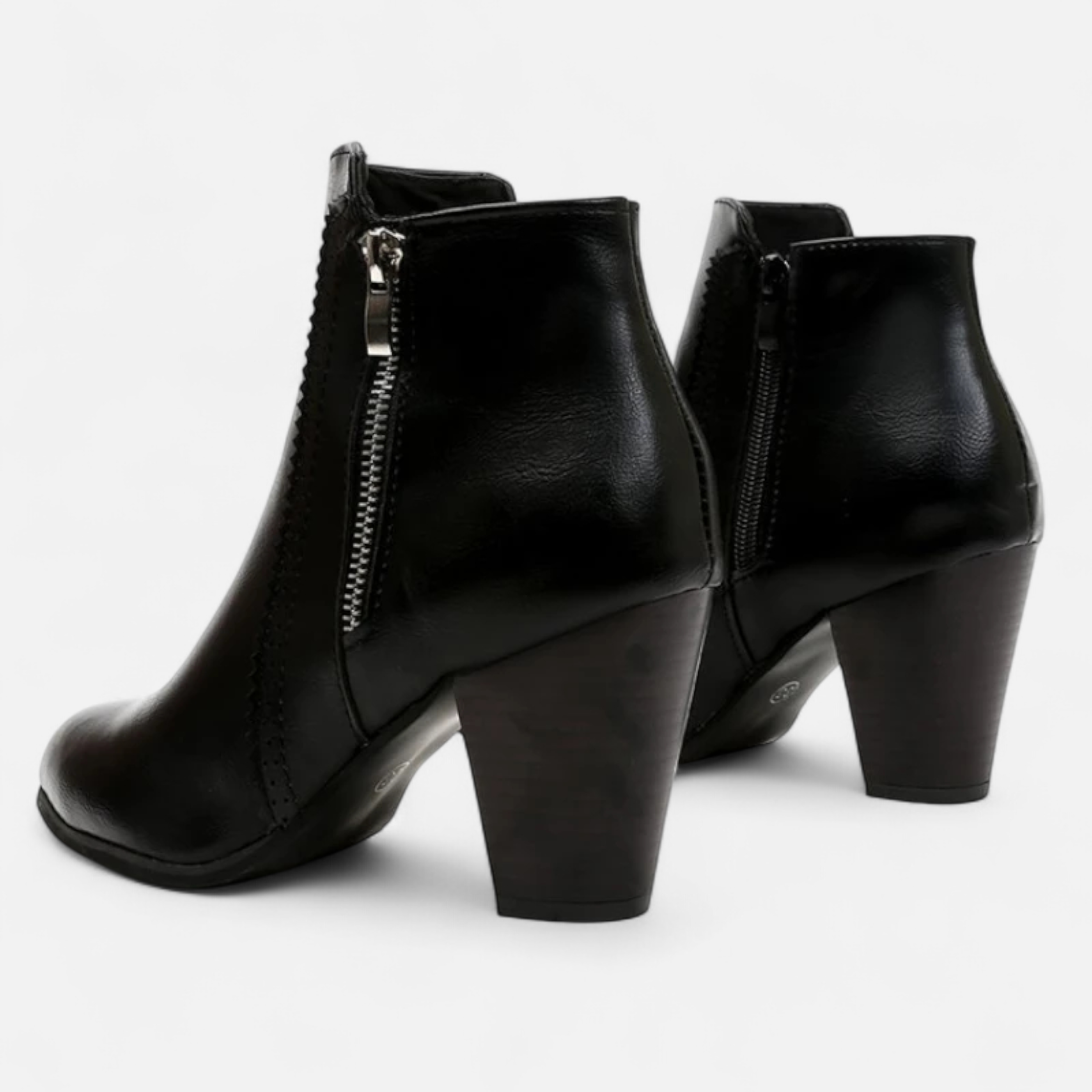 Women's Vintage Zip-Up Heel Boots
