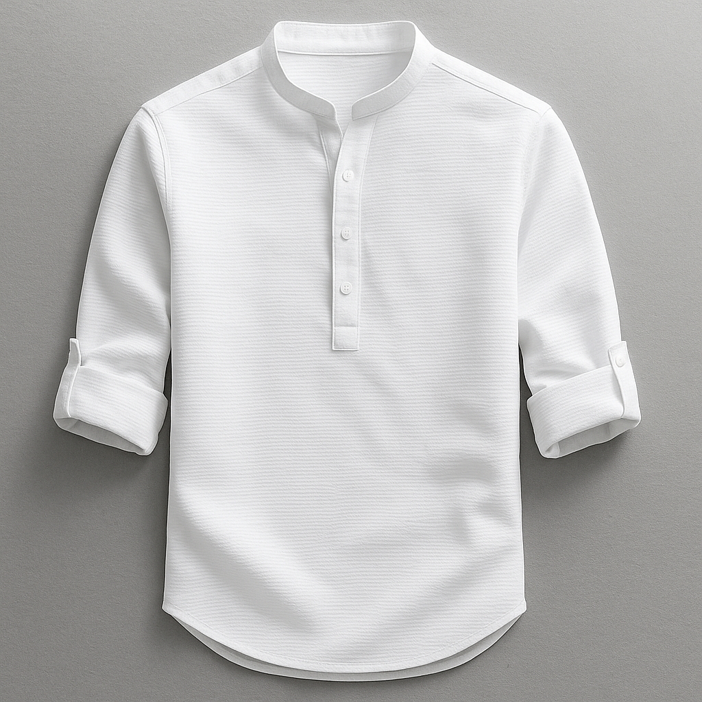 Men's Relaxed Cotton Linen Shirt
