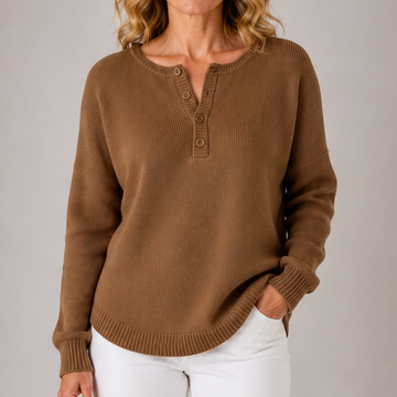 Monica | Classic Button Knit Sweater