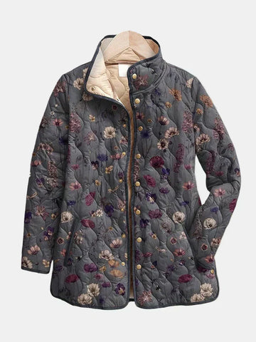 Fleurmont™ | Vintage Floral Print Quilted Jacket