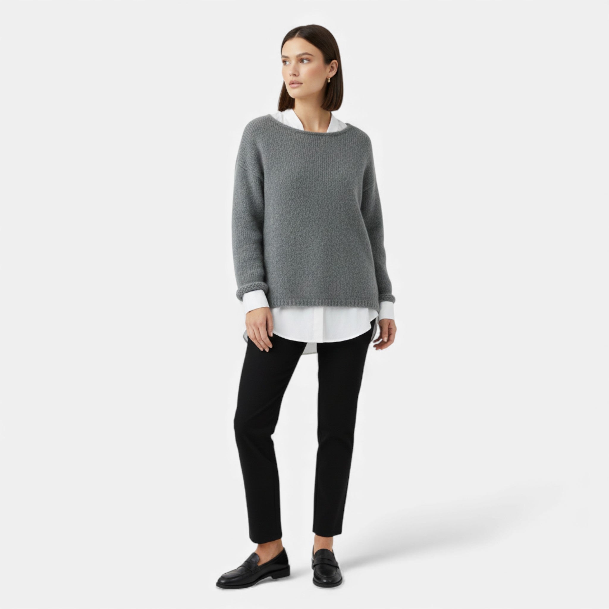 Women's Bare-Shoulder Knitted Winter Sweater