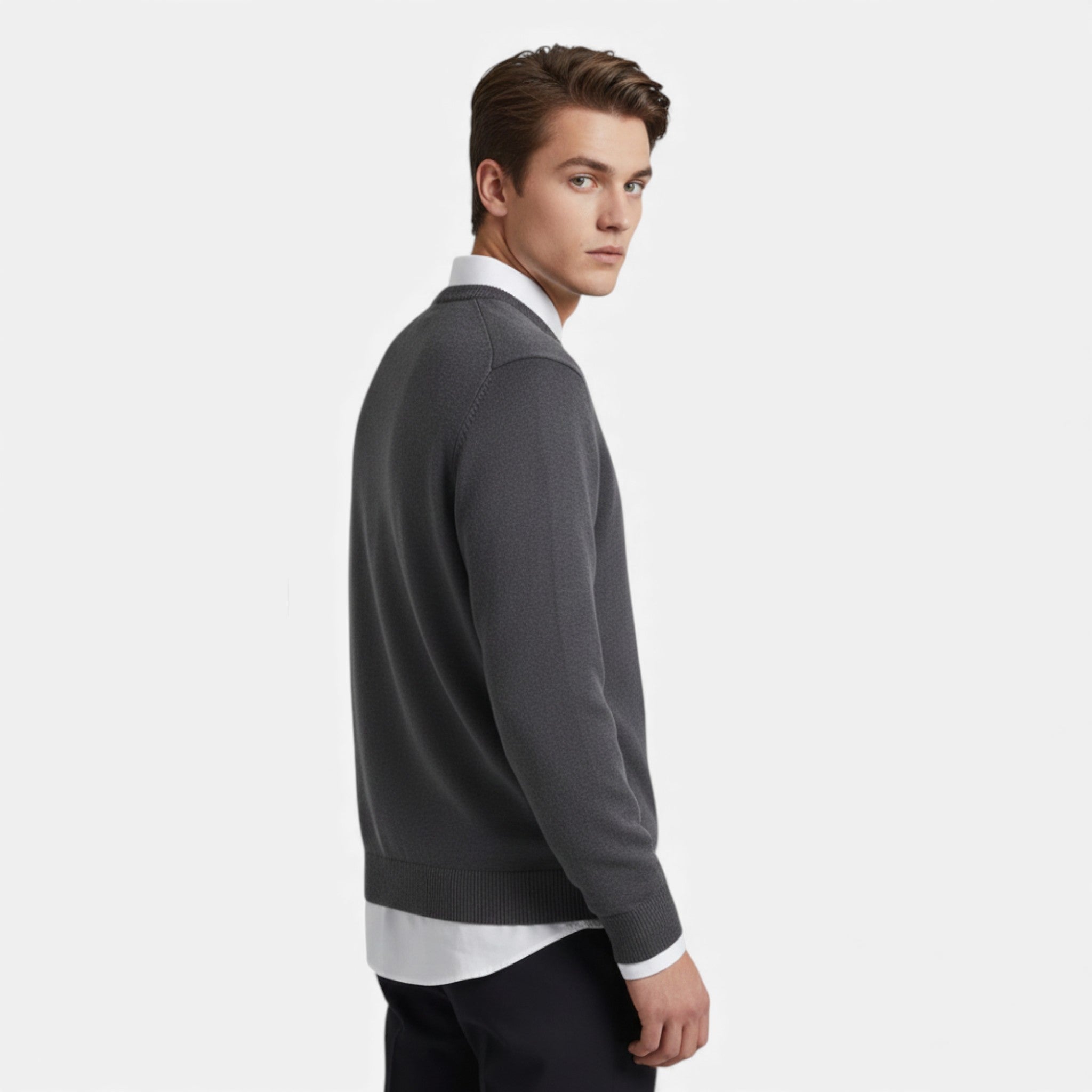 Men's Classic Knitted Crew Neck Sweater