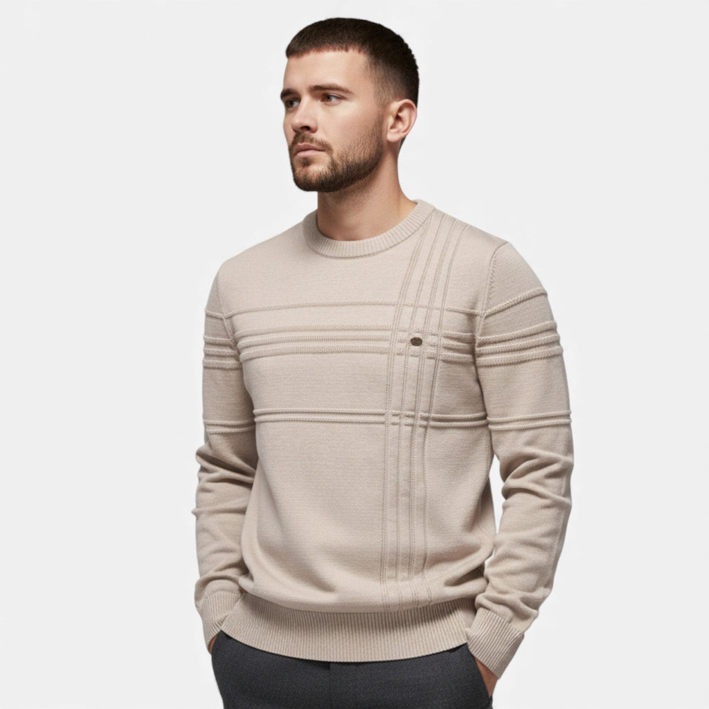 Men's Tailored Structured Knit Sweater