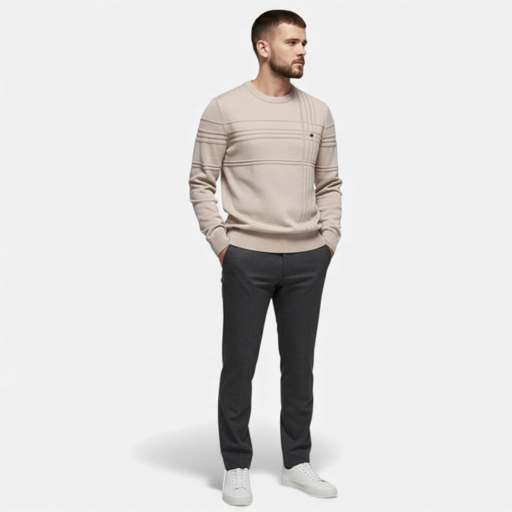 Men's Tailored Structured Knit Sweater