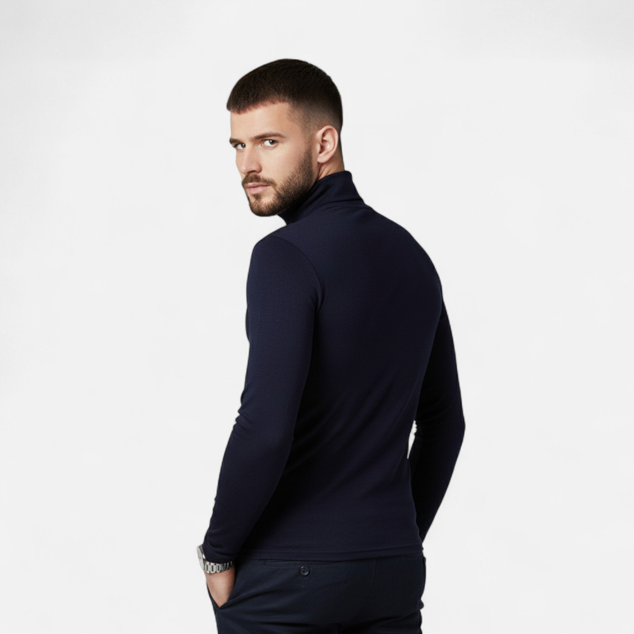 Men's Slim-Fit Stretch Turtleneck Sweater