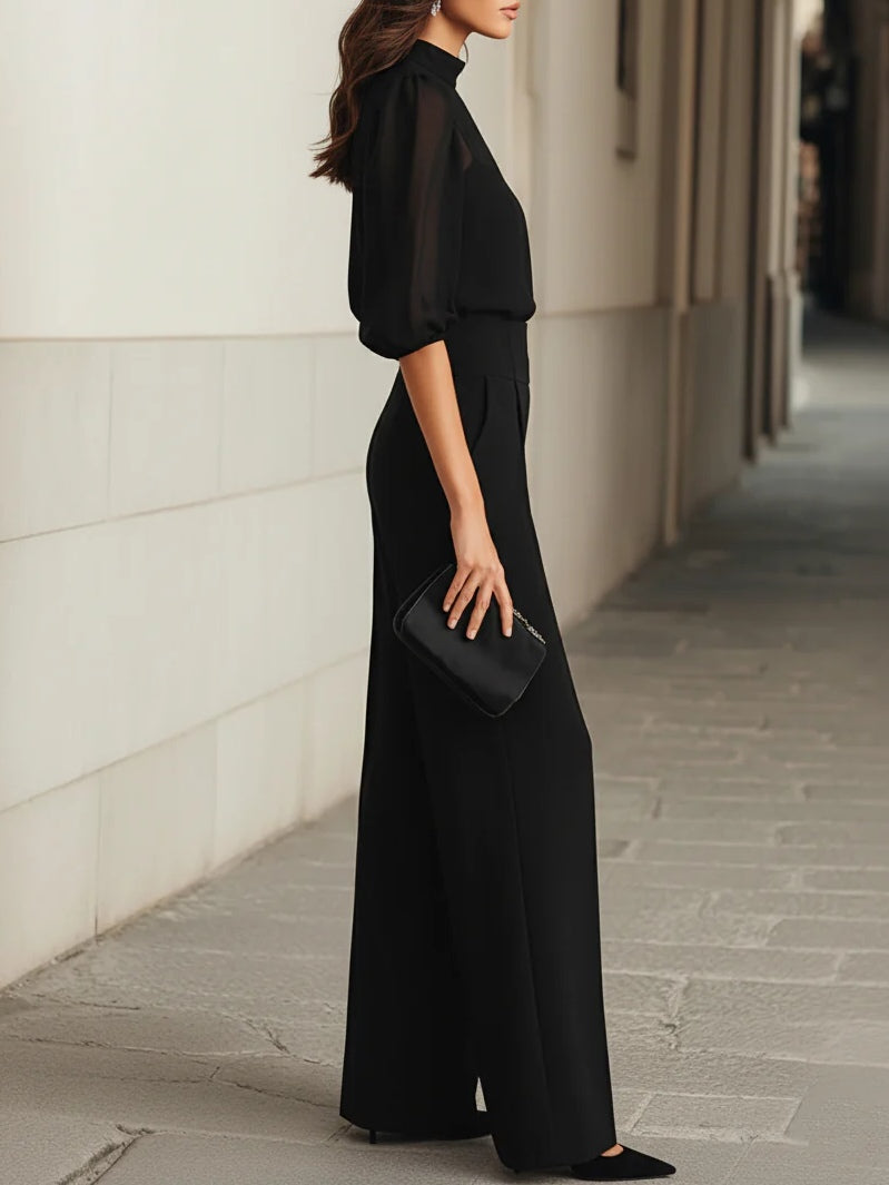 Emma | Stylish Black Two-Piece Suit Set