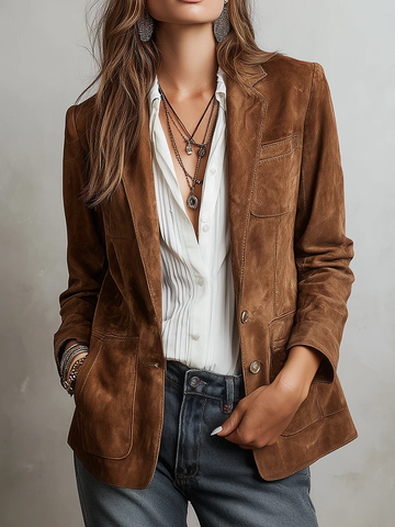 Women’s Vintage Brown Blazer