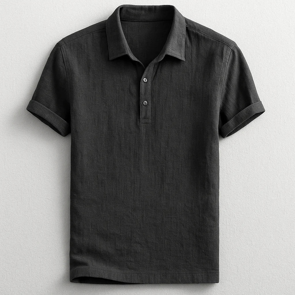 Men's Breathable Linen Polo Shirt