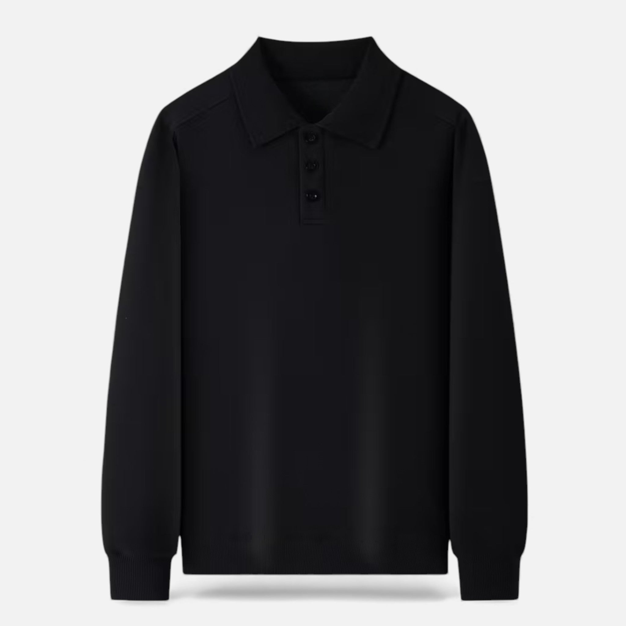 Men's Ribbed Polo Knit Sweater