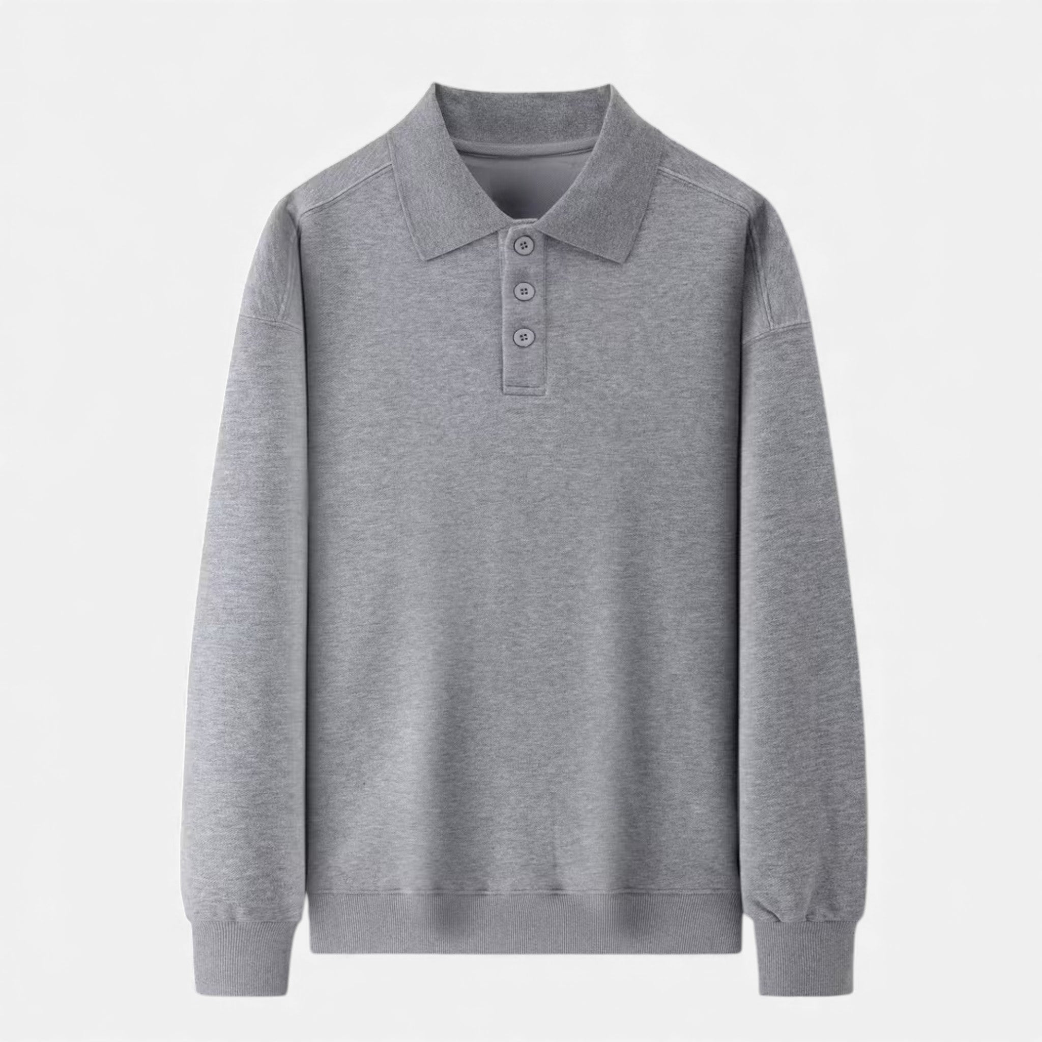 Men's Ribbed Polo Knit Sweater
