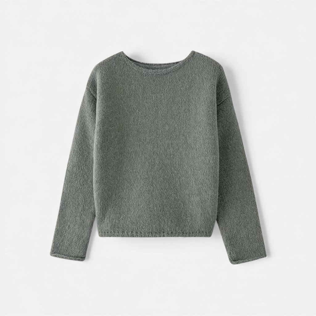 Women's Bare-Shoulder Knitted Winter Sweater