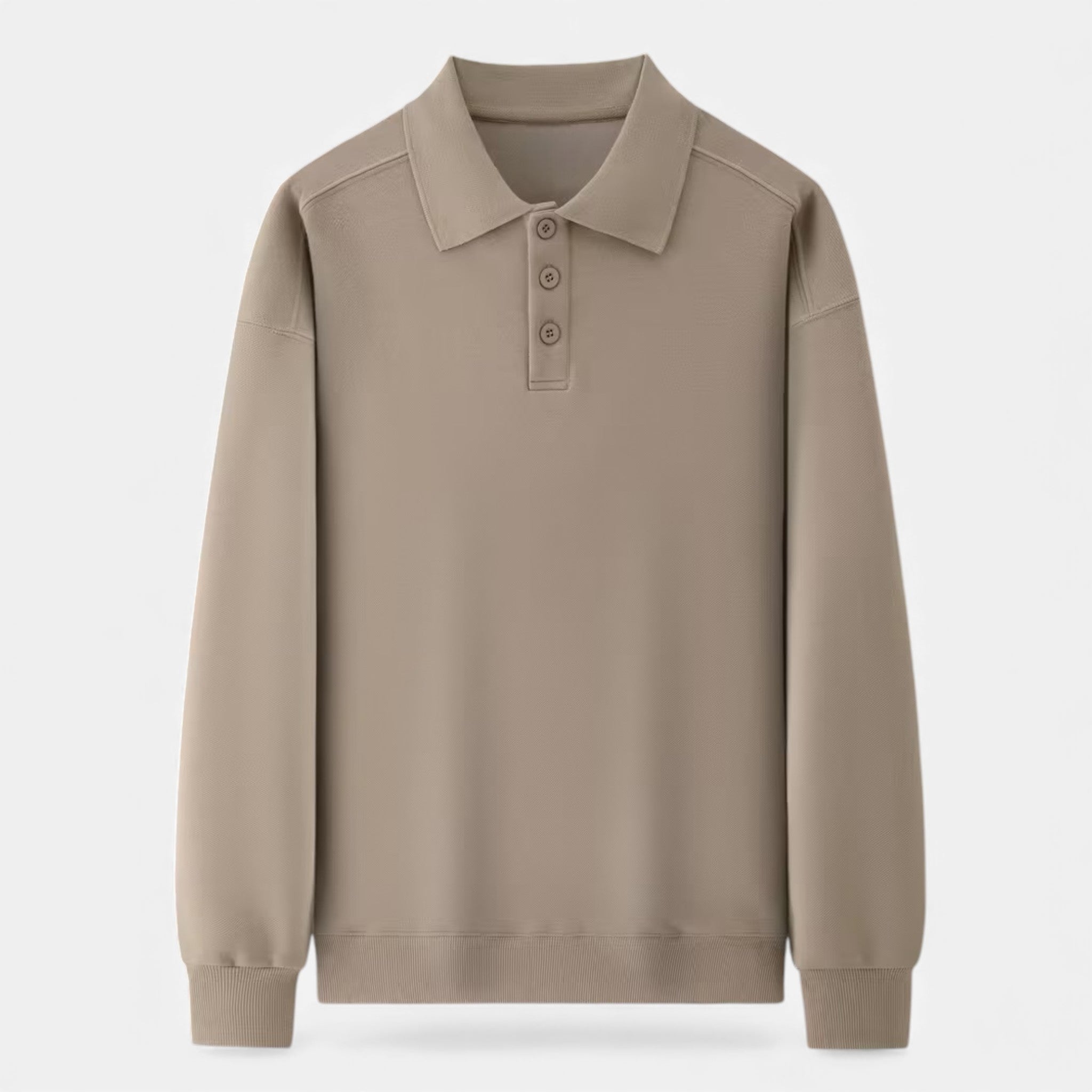 Men's Ribbed Polo Knit Sweater