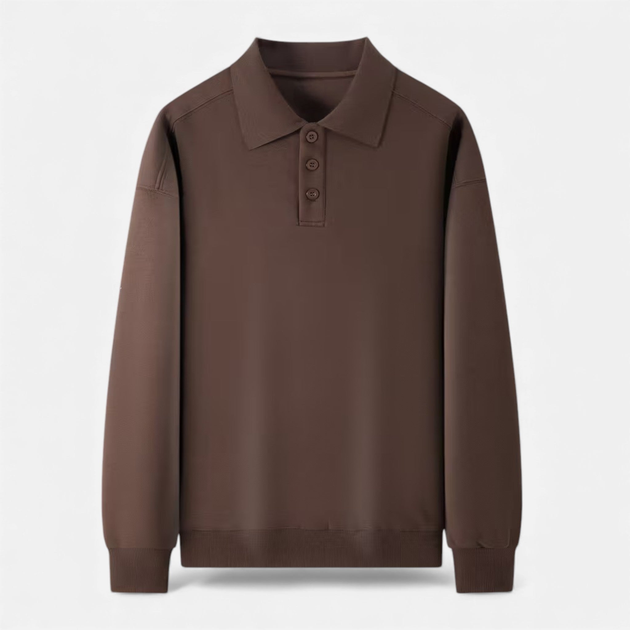 Men's Ribbed Polo Knit Sweater