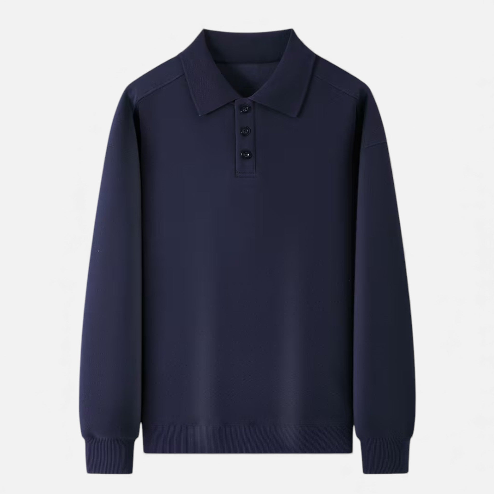Men's Ribbed Polo Knit Sweater