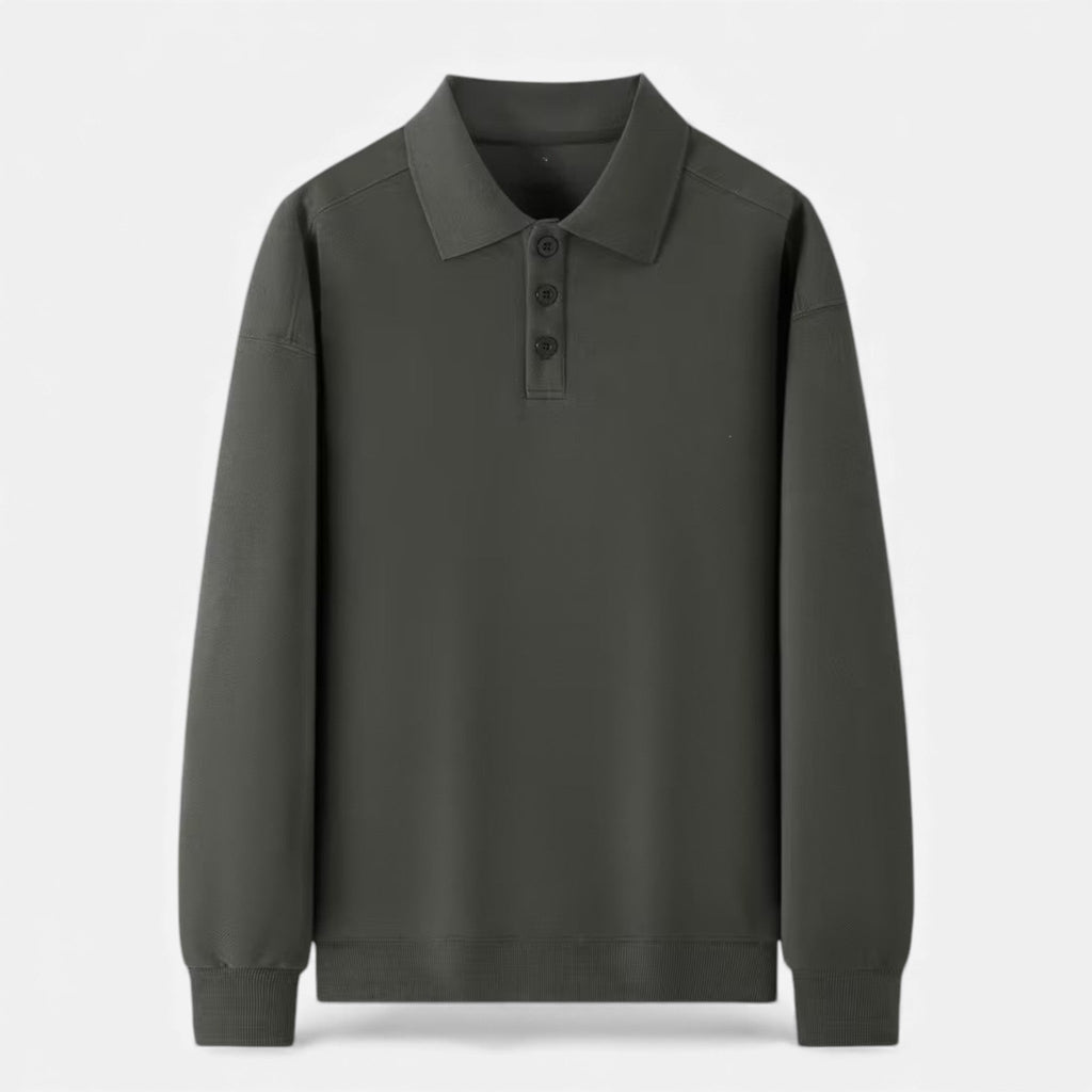 Men's Ribbed Polo Knit Sweater