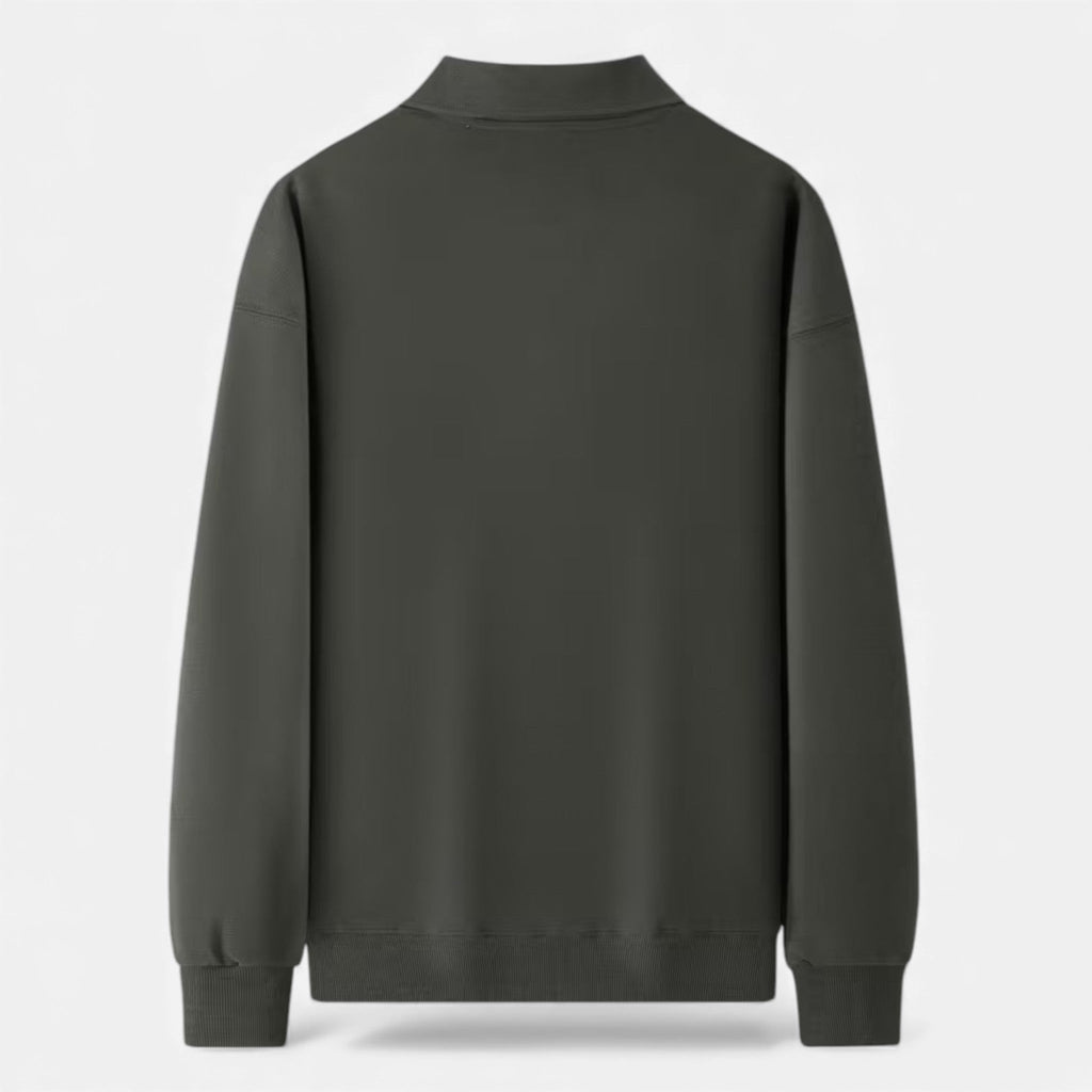 Men's Ribbed Polo Knit Sweater