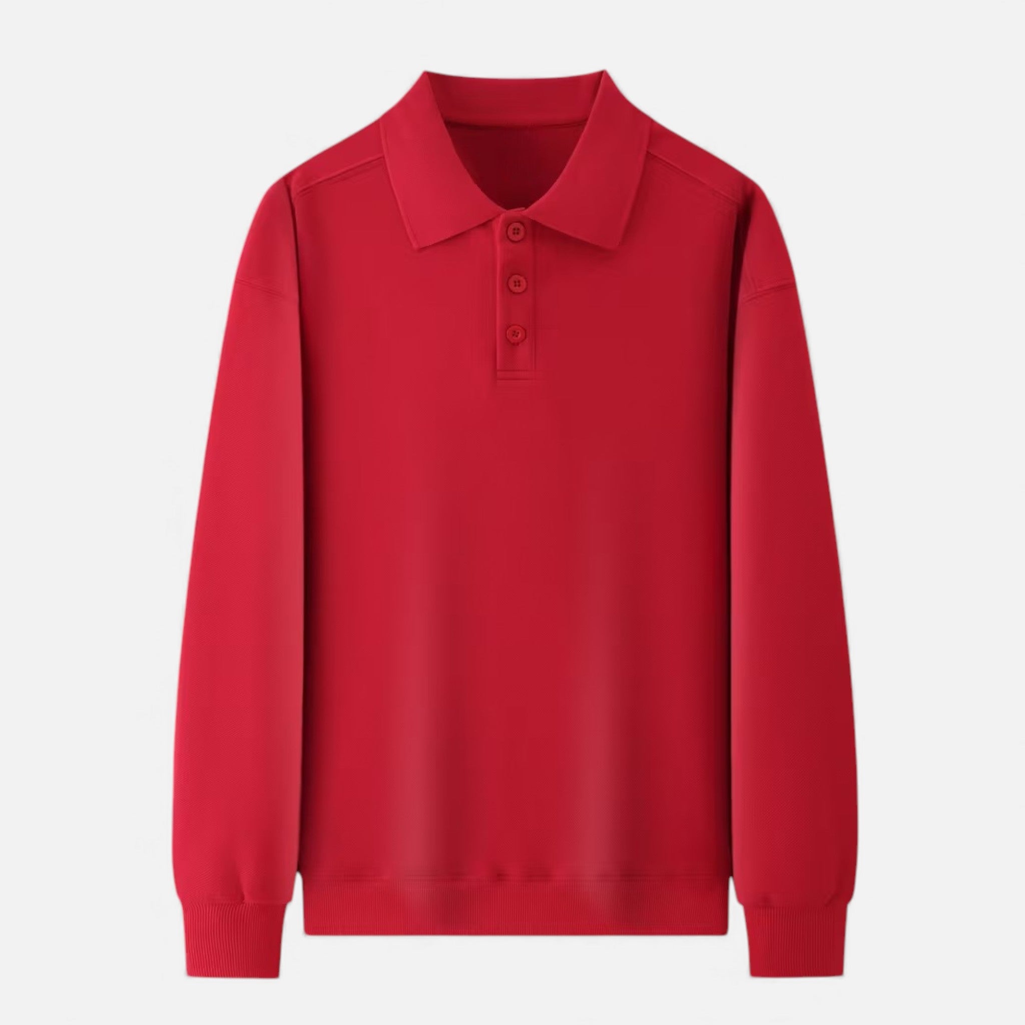 Men's Ribbed Polo Knit Sweater