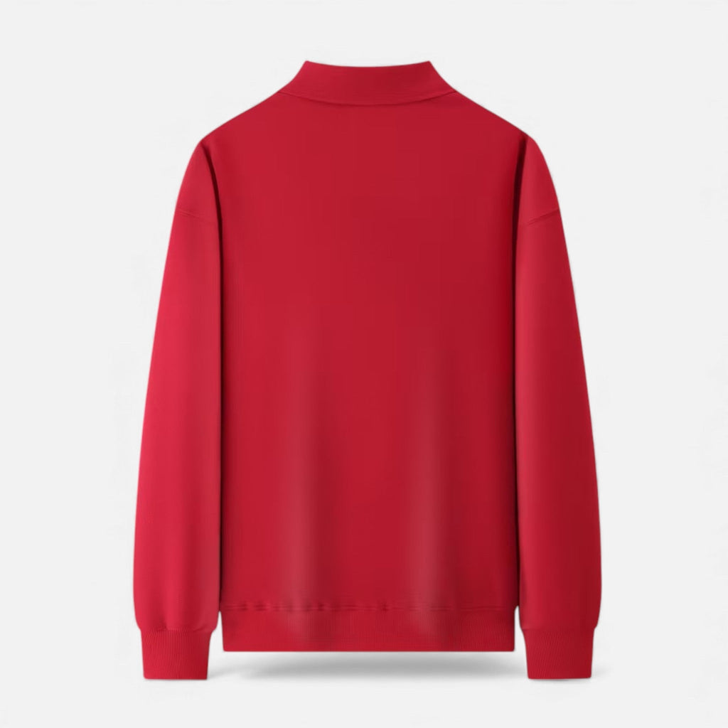 Men's Ribbed Polo Knit Sweater