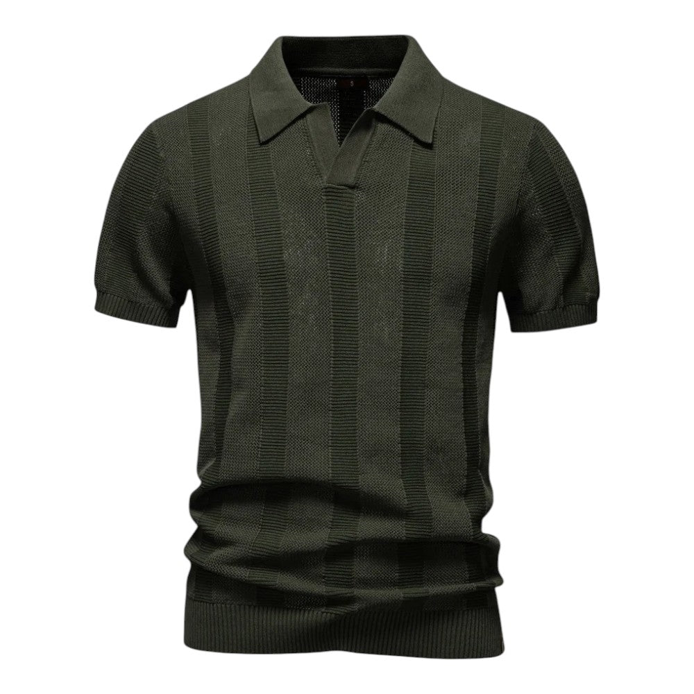 Men's Refined Knitted Polo Shirt