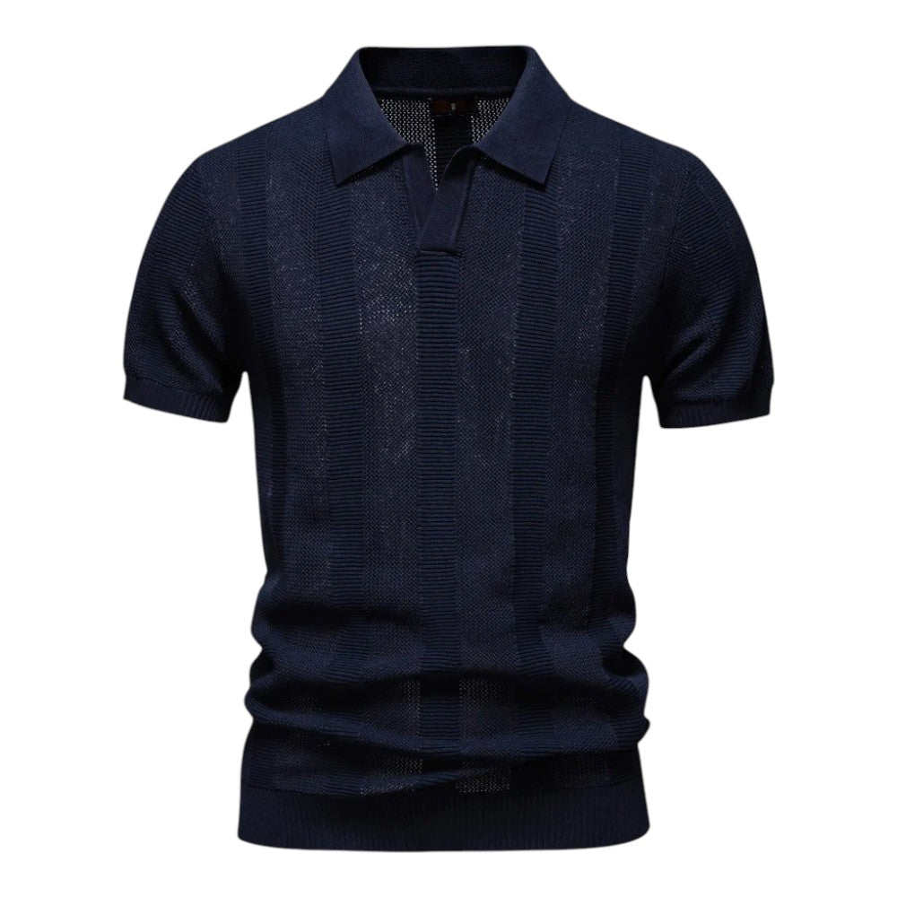 Men's Refined Knitted Polo Shirt